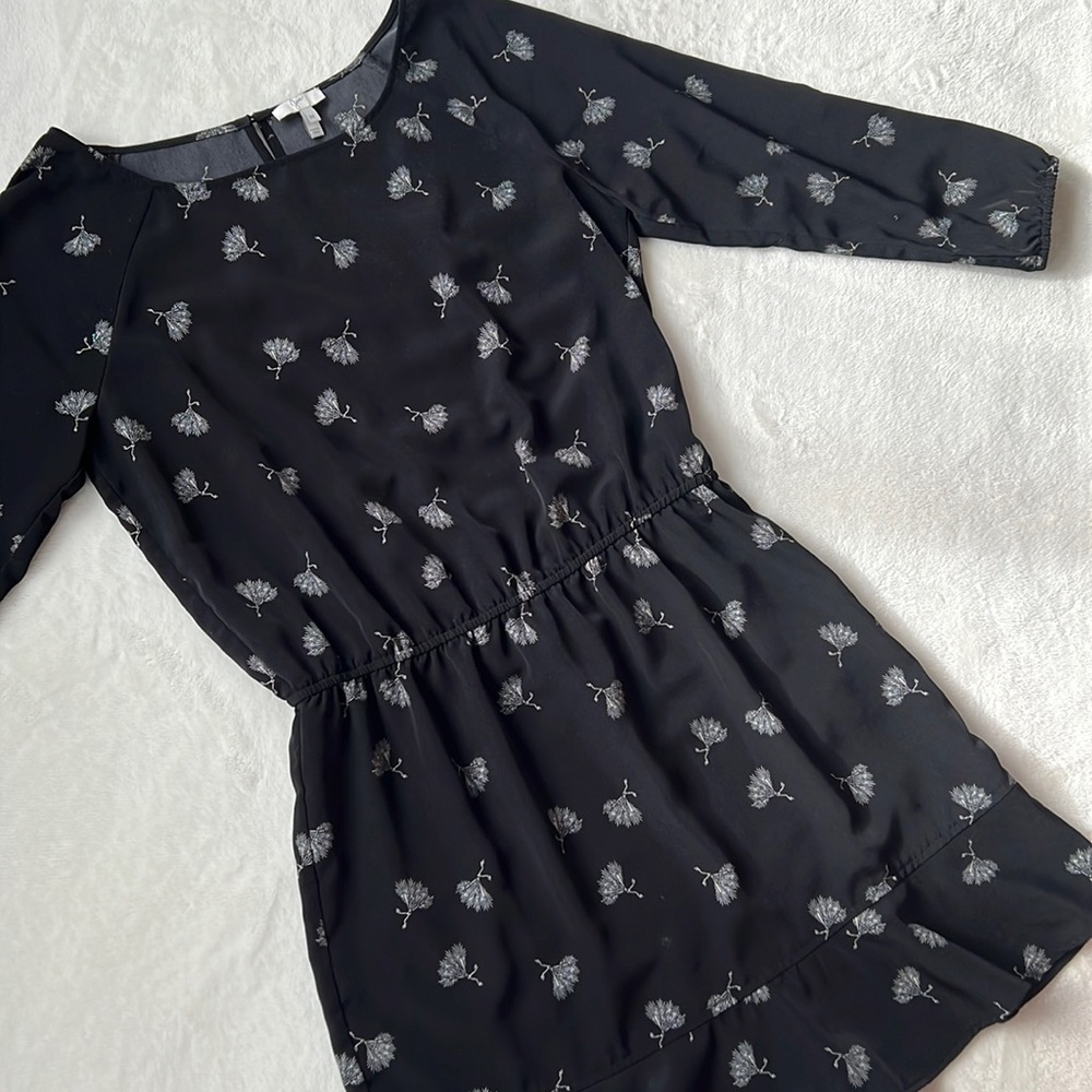 Joie black and white print dress